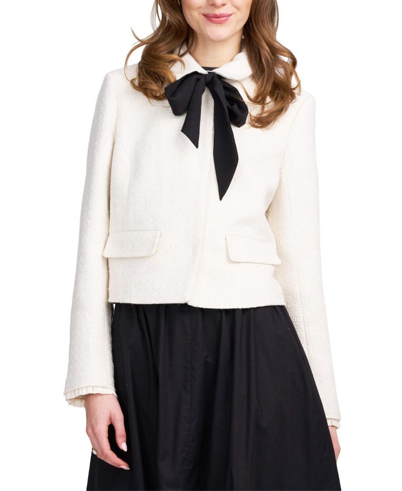 Women's Tweed Jacket With Bow