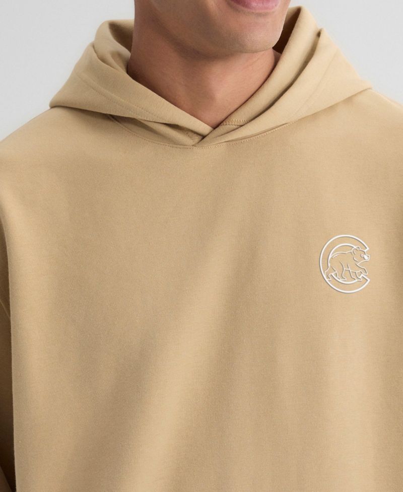 Men's Khaki Chicago Cubs Clutch Tri-Blend Hoodie