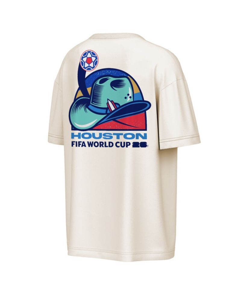 Men's Natural FIFA World Cup 2026 Houston Big City Poster T-Shirt