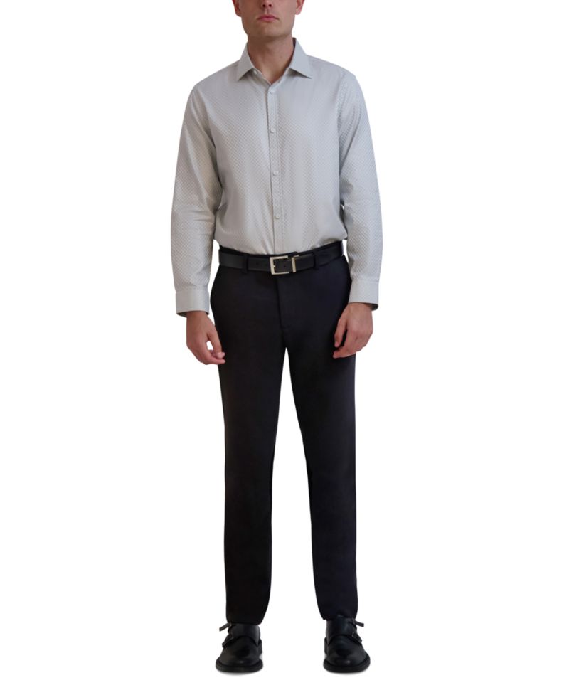 Men's Slim-Fit Textured Dobby Dress Shirt