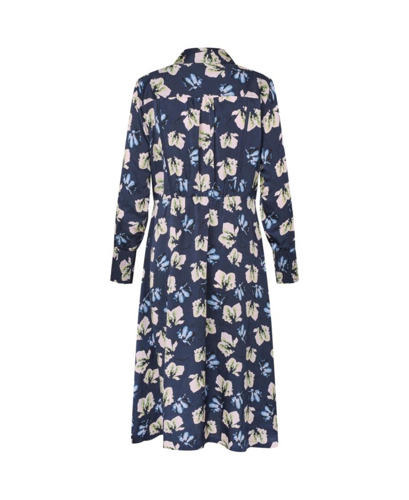 Women's Manolivienne Floral-Print Long-Sleeve Button-Front Midi Dress