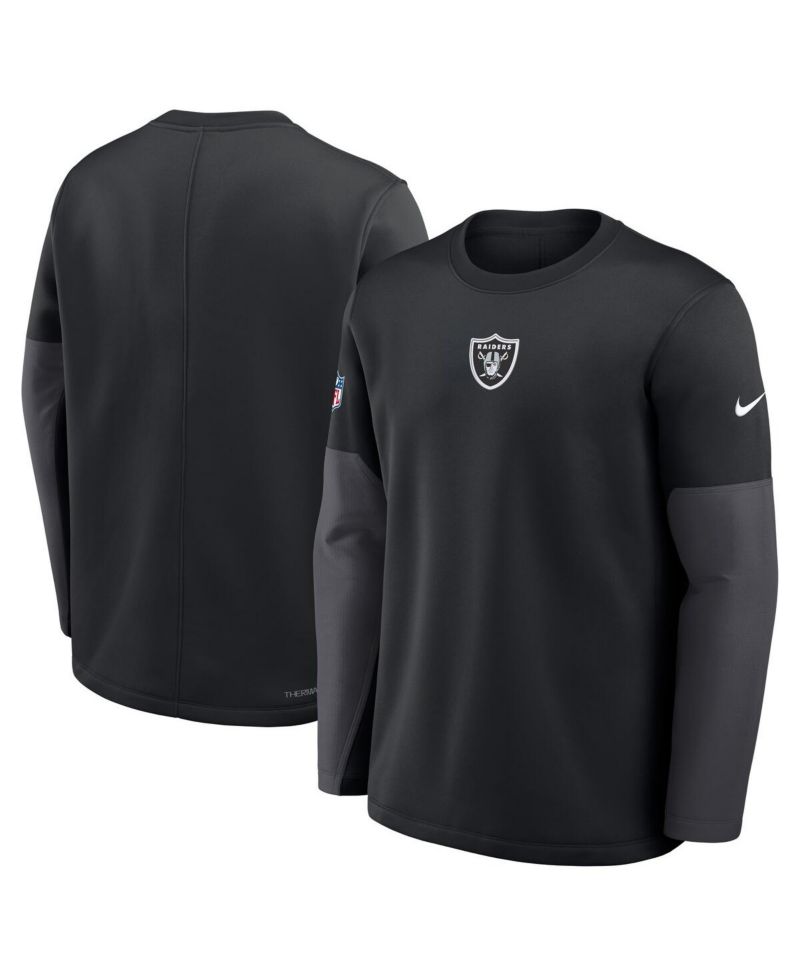 Men's Black Las Vegas Raiders Sideline Scripted to Win Performance Long Sleeve T-Shirt