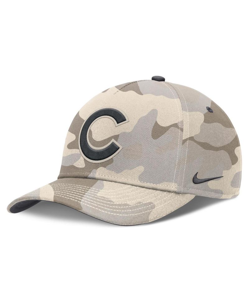 Men's Natural Chicago Cubs Camo Pack Rise Adjustable Hat