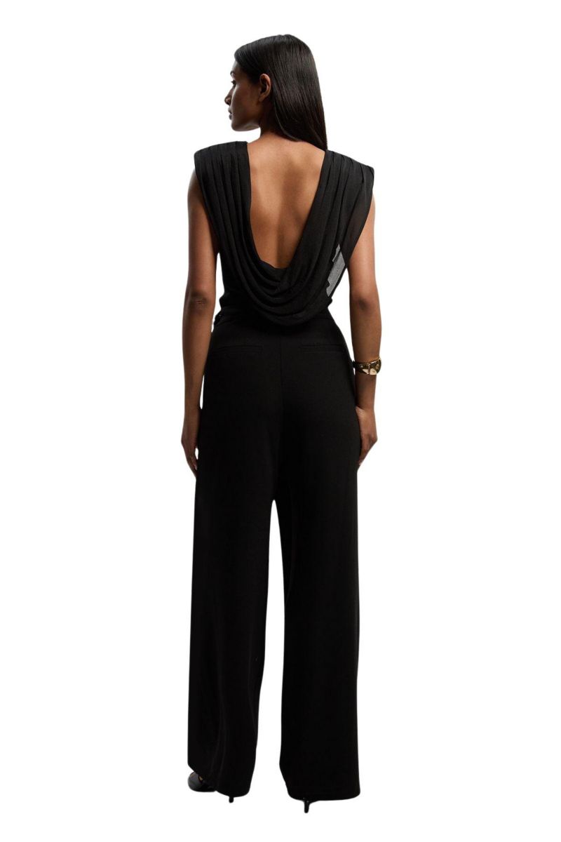 Women's Tailored Crepe Buckle Trousers