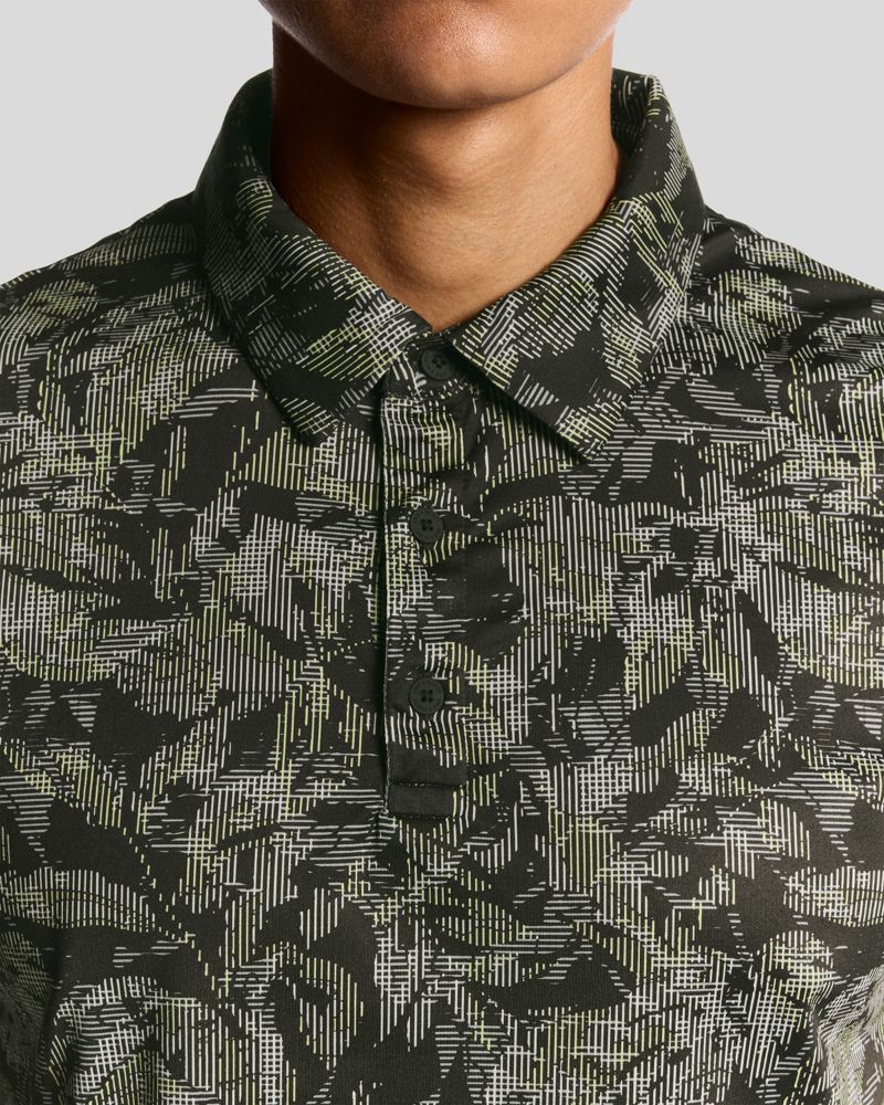 Men's Golf Digital Floral Polo Shirt