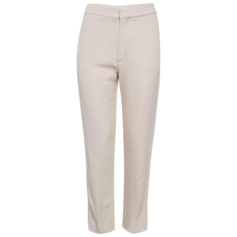 Women's Pink Crepe Regular Trousers