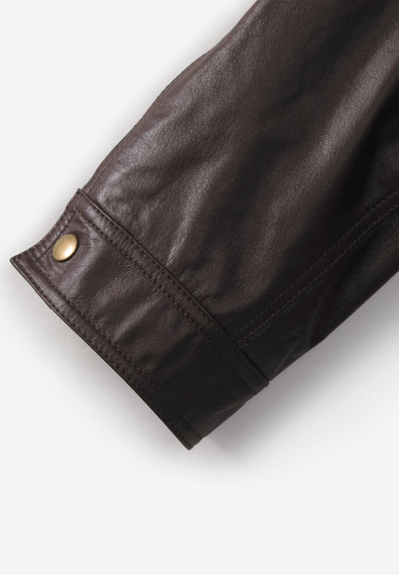 Men's Leather Bomber Jacket