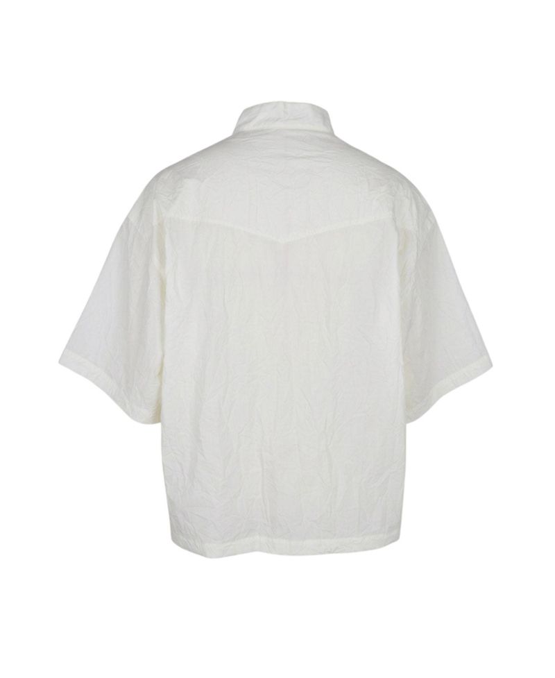 Men's Short Sleeve Stand-Collar Dual-Pocket Shirt