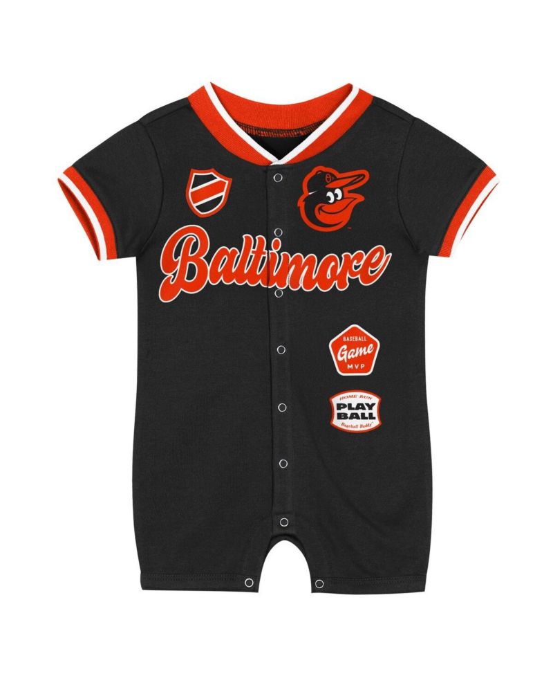 Baby Boys and Girls Black Baltimore Orioles Pinch Coverall