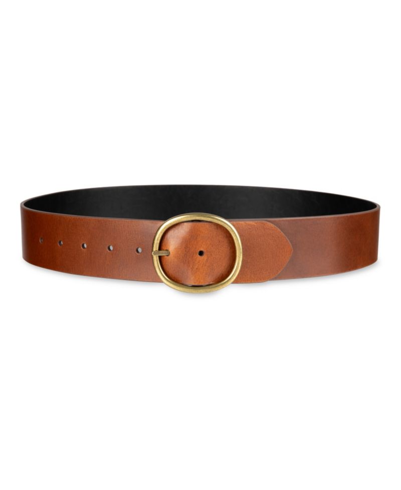 Women's Two-in-One Center Bar Reversible Leather Belt
