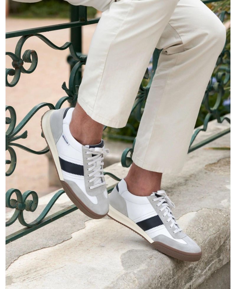 Men's Elyo Stone Suede and Leather Sneaker