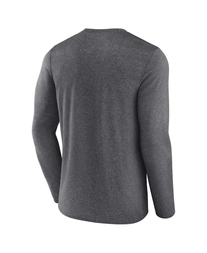 Men's Heathered Charcoal Portland Trail Blazers Where Legends Play Iconic Practice Long Sleeve T-shirt