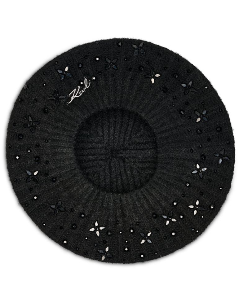 Studded Beret Hat
