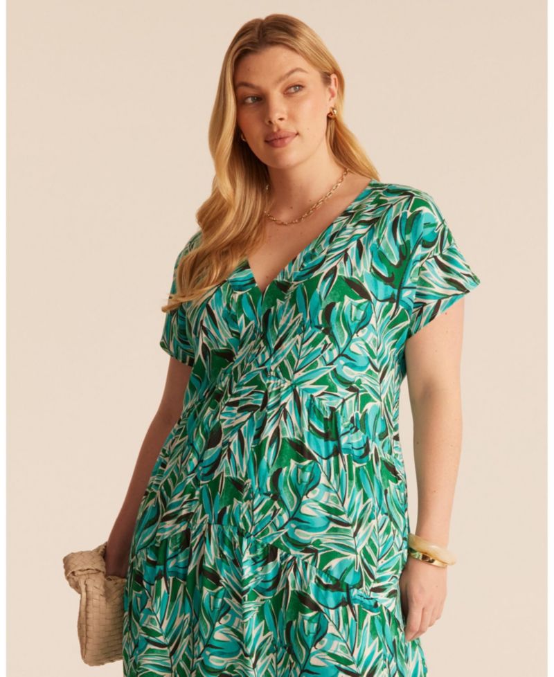 Women's Antibes Resort V-Neck Print Shift Mini Dress