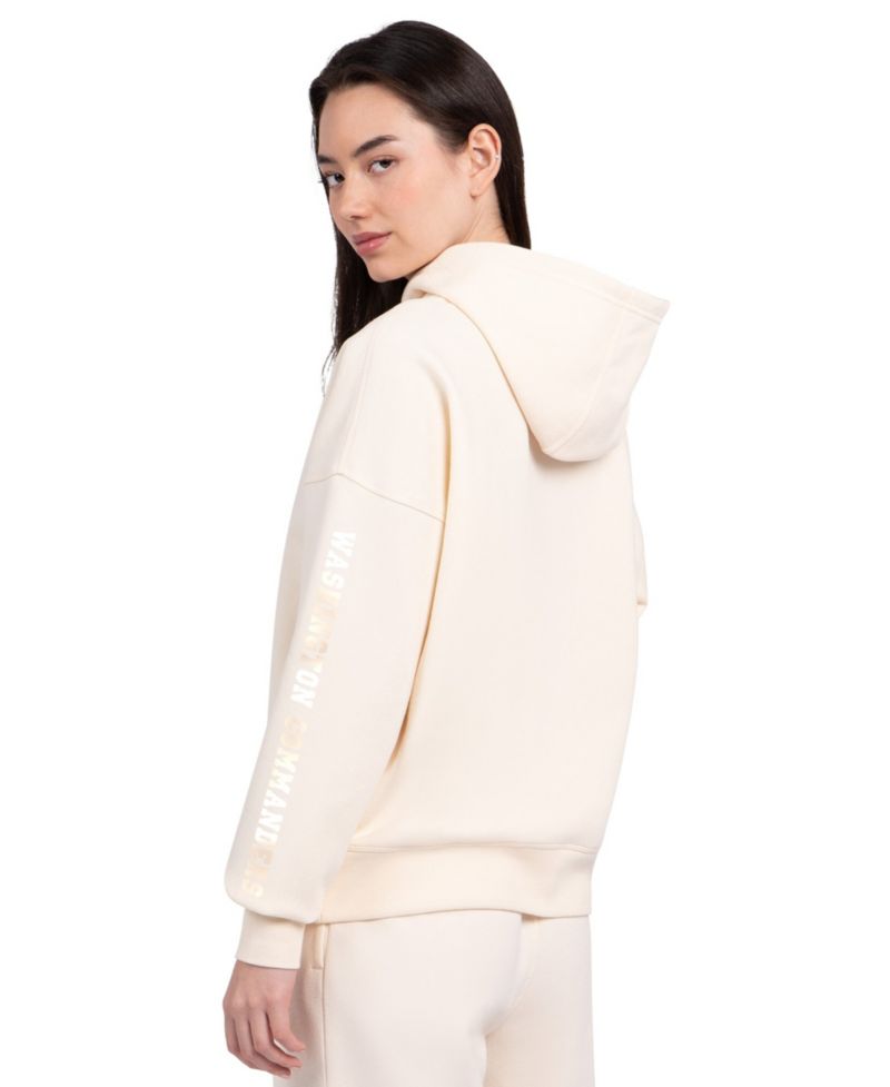 Women's Cream Washington Commanders Pastel Relaxed Travel Hoodie