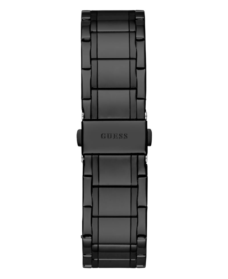 Men's Analog Black Stainless Steel Watch 44mm