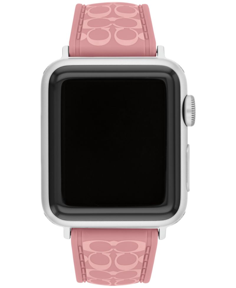 Women's True Pink Silicone Apple Watch Strap 38mm, 40mm, 41mm