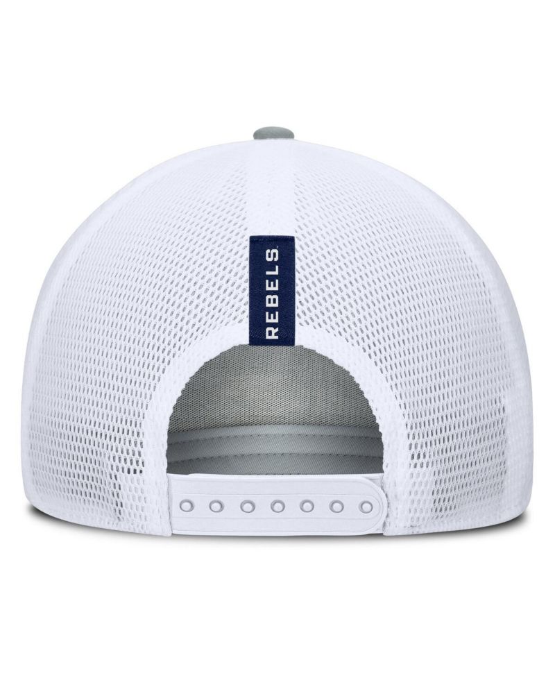 Men's Heather Gray/Navy Ole Miss Rebels Profile Trucker Adjustable Hat