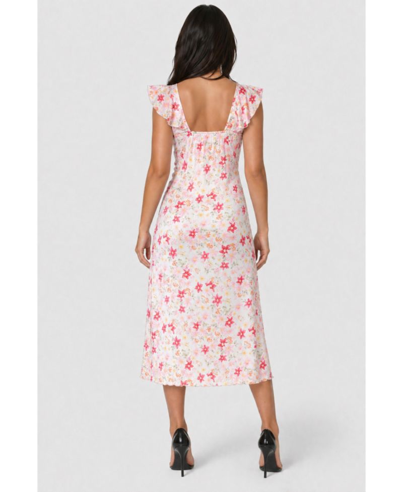 Women's Floral-Print Ruffle Maxi Dress