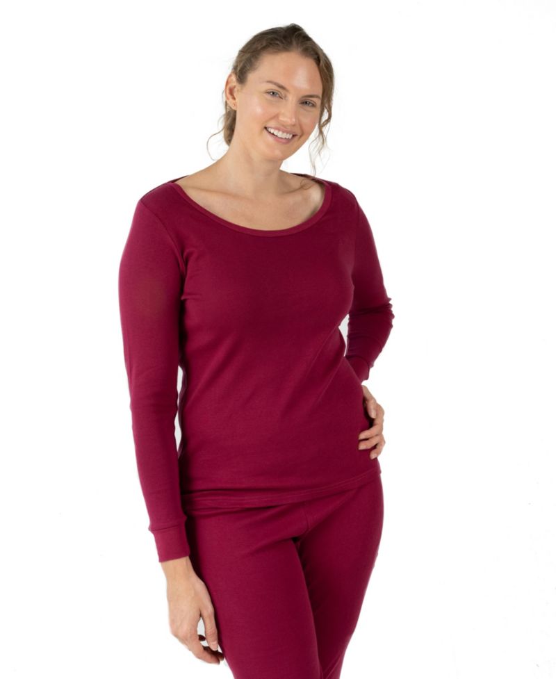 Womens Matching Family Two Piece Cotton Long Sleeve Shirt and Pants Solid Color Pajamas