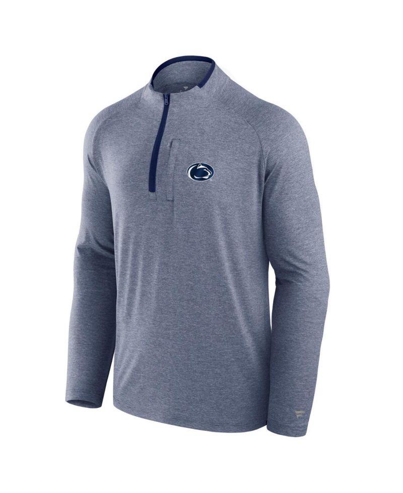 Men's Navy Penn State Nittany Lions Mock Neck Half-Zip Pullover Jacket