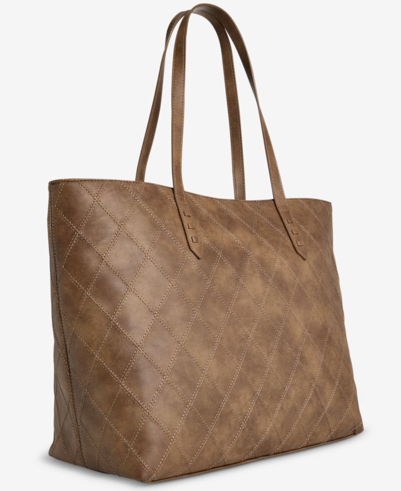 Large Diamond Quilted Tote Bag