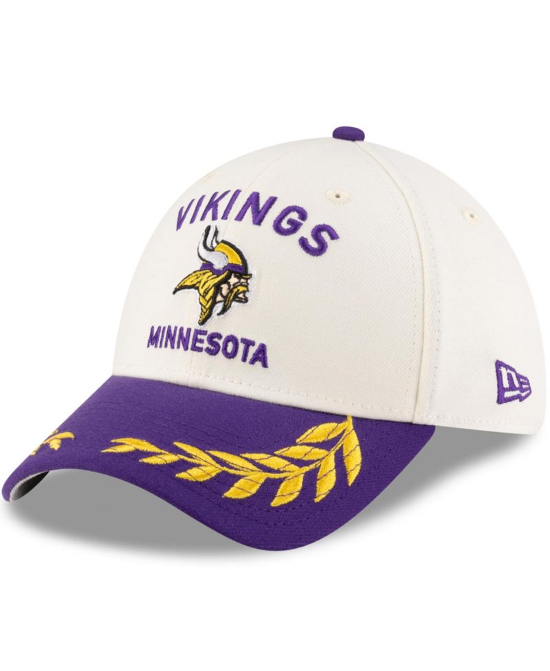 Men's Cream/Purple Minnesota Vikings 2025 NFL Draft 39THIRTY Flex Hat