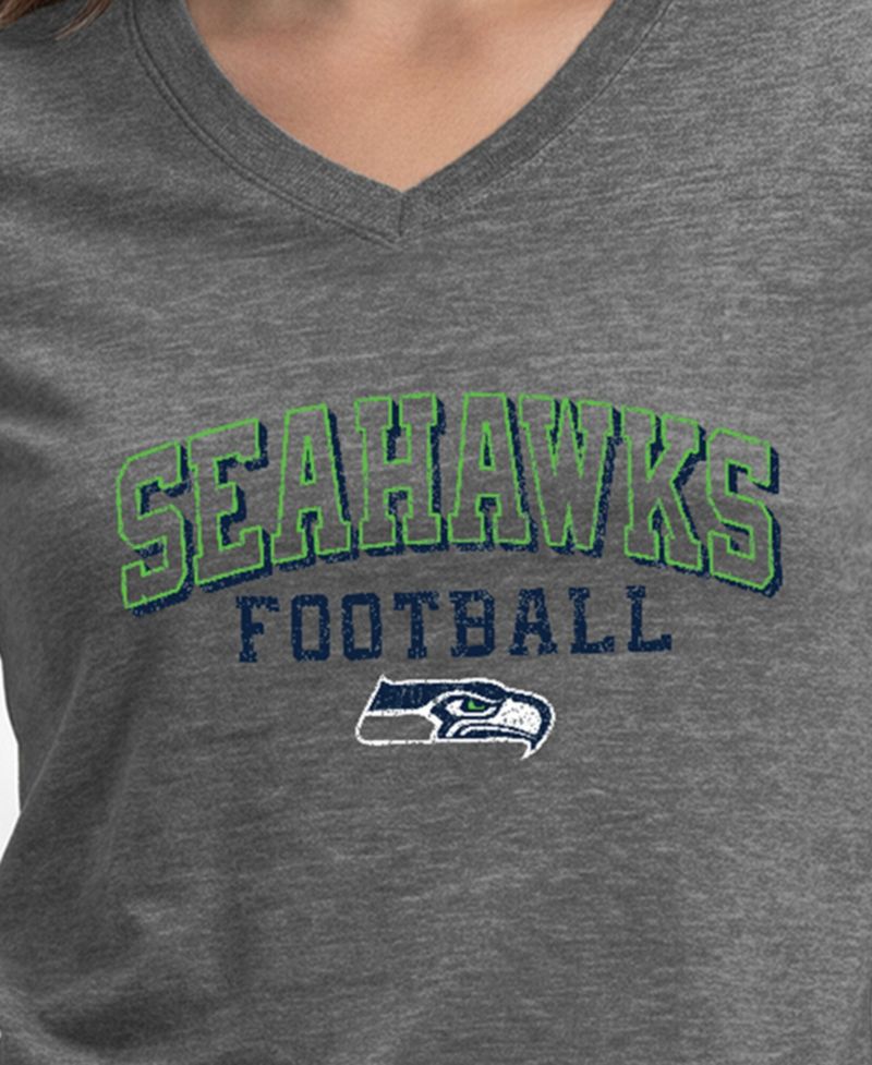 Women's Seattle Seahawks Triumph Tri-Blend V-Neck T-Shirt