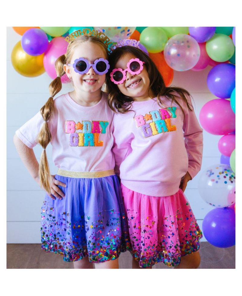 Baby Girls Birthday Patch Short Sleeve T-Shirt