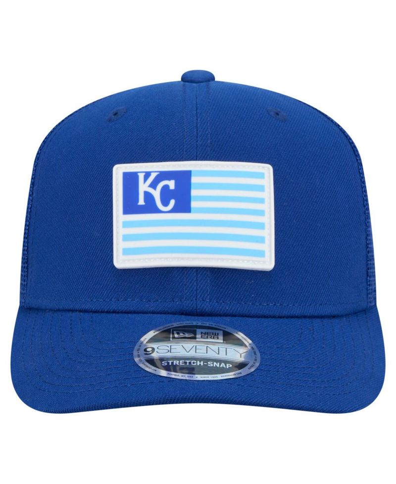 Men's Royal Kansas City Royals Flag 9SEVENTY Stretch-Snap Hat