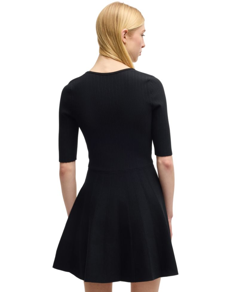 BOSS by Women's Scoop-Neck Flared Dress