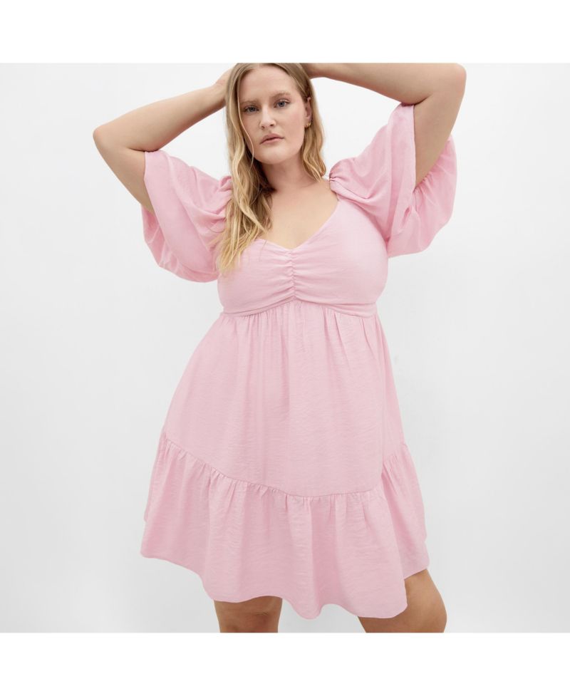 women's Plus Size Mindy Babydoll Mini Dress