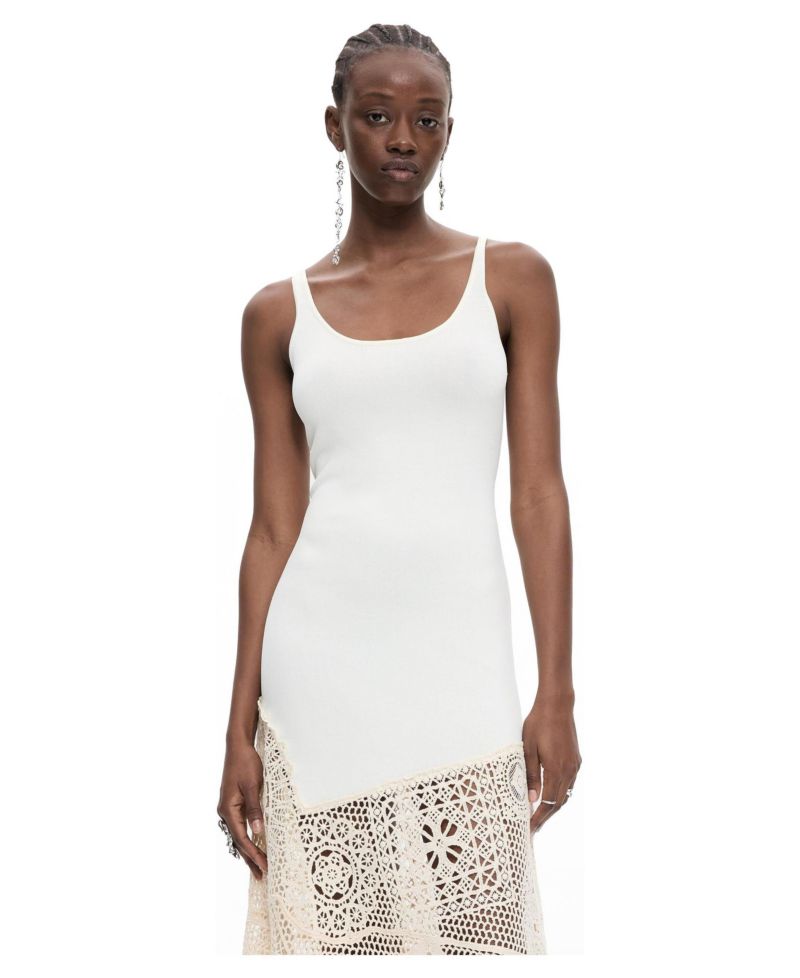 Women's Asymmetric Crochet Dress