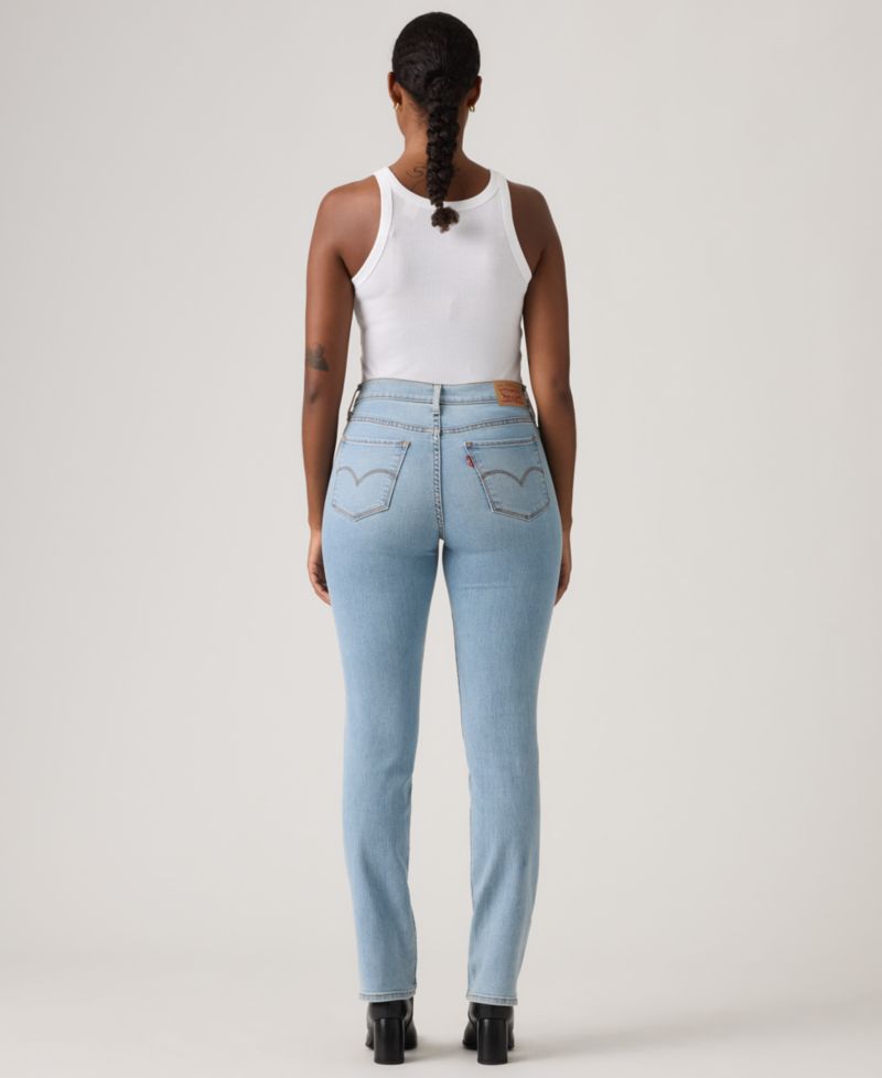 Trendy Plus Size 314 Mid-Rise Shaping Straight-Leg Jeans