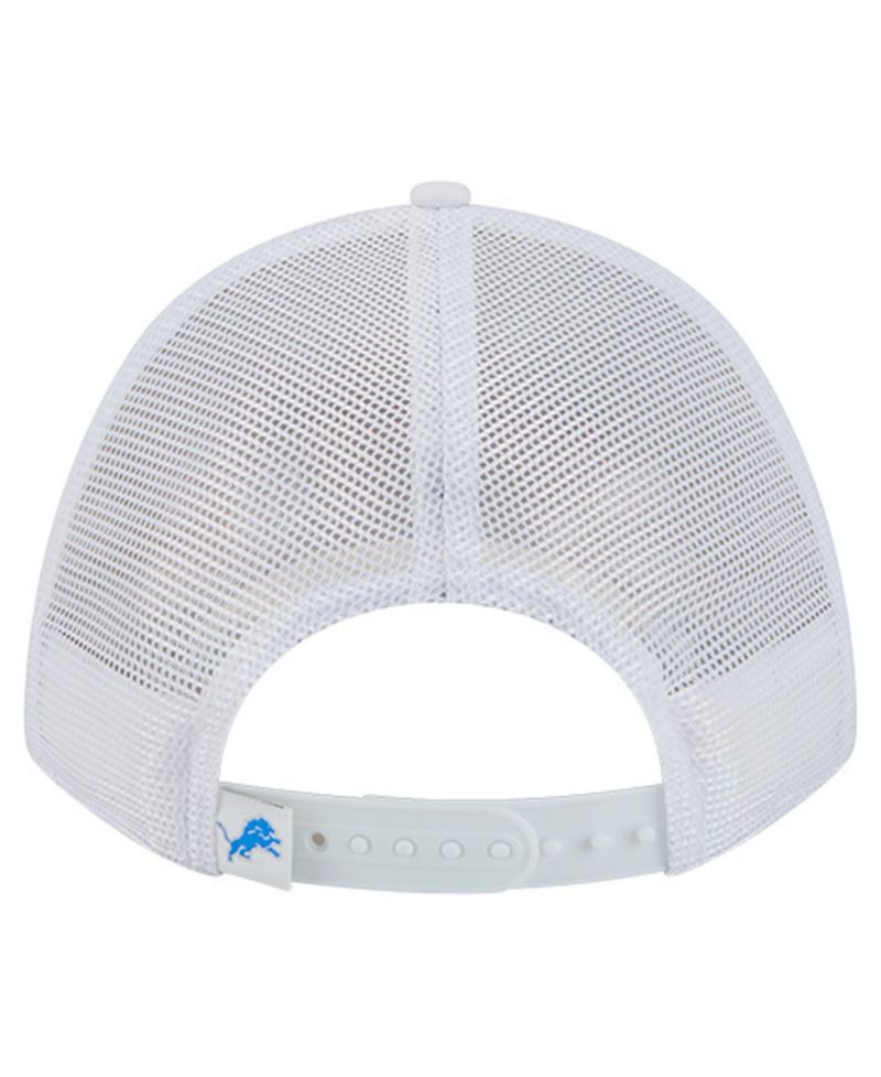 Men's White Detroit Lions NFL 9FORTY A-Frame M-Crown Adjustable Trucker Hat