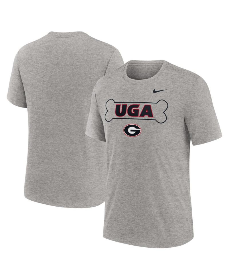 Men's Heather Gray Georgia Bulldogs Campus Local Tri-Blend T-Shirt