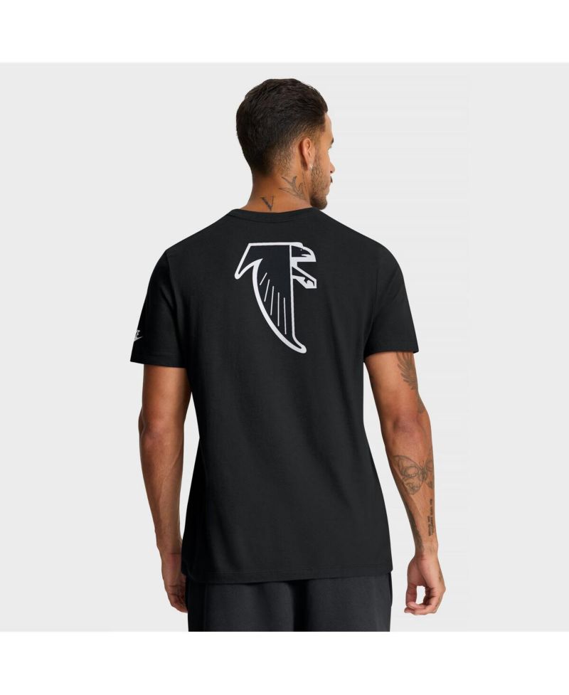 Men's Black Atlanta Falcons Rewind Front and Back Hit Essential T-Shirt