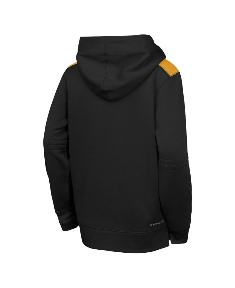 Big Boys and Girls Black Pittsburgh Pirates City Connect Authentic Collection Performance Pullover Hoodie