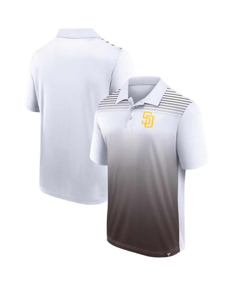 Men's White, Brown San Diego Padres Sandlot Game Polo Shirt