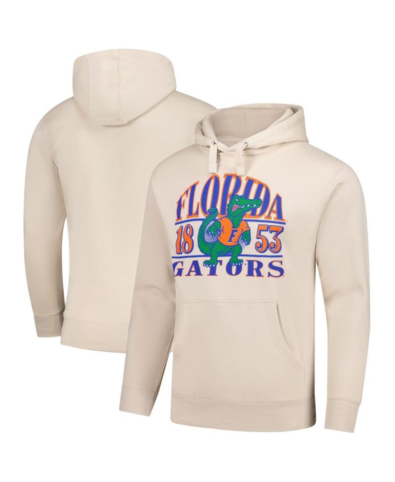 Men's Cream Florida Gators Upper Arch Letters Pullover Hoodie