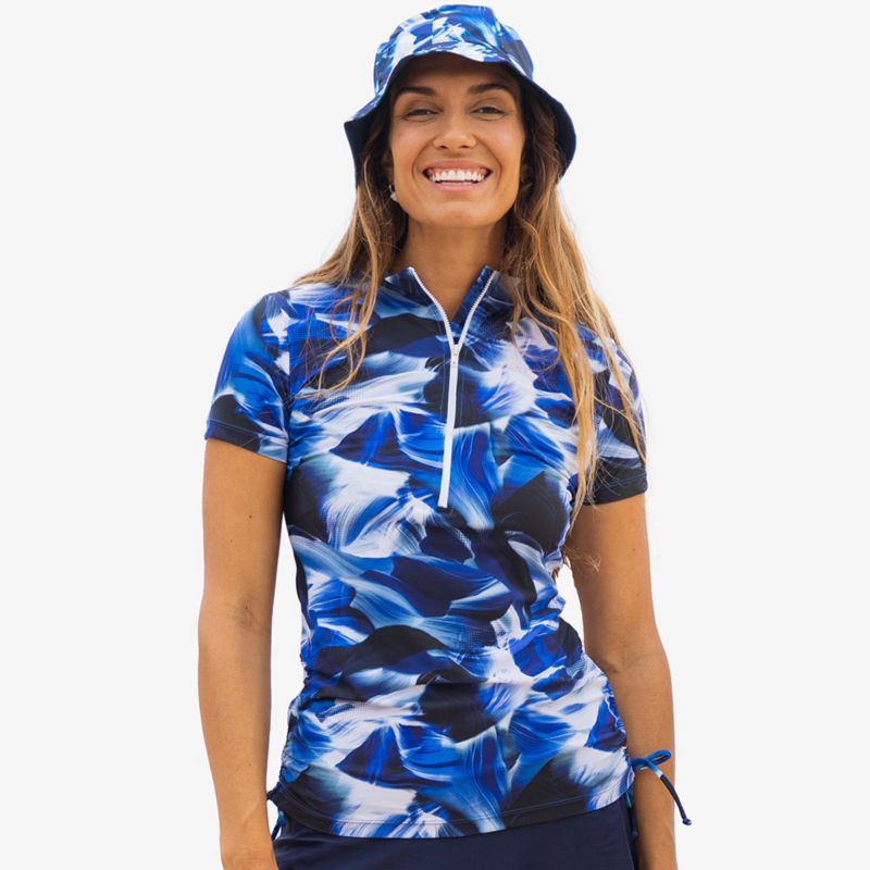 Half-Zip Adele Swim Top & Swim Bottoms/Bras