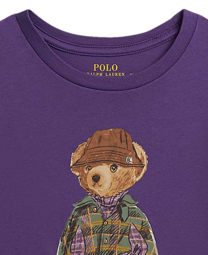 Girls' 7-16 Polo Bear Long-Sleeve T-Shirt