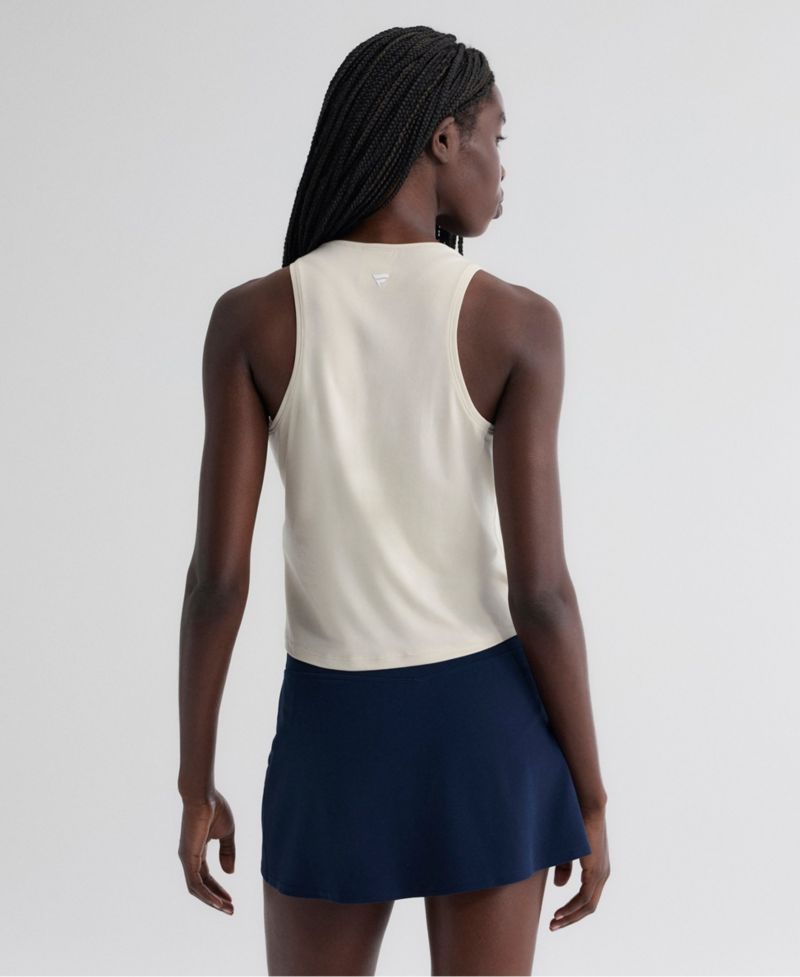 Women's Beige Chicago Cubs Clutch Tank Top