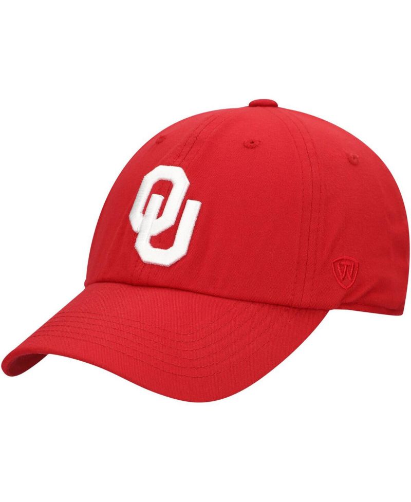 Men's Crimson Oklahoma Sooners Staple Adjustable Hat