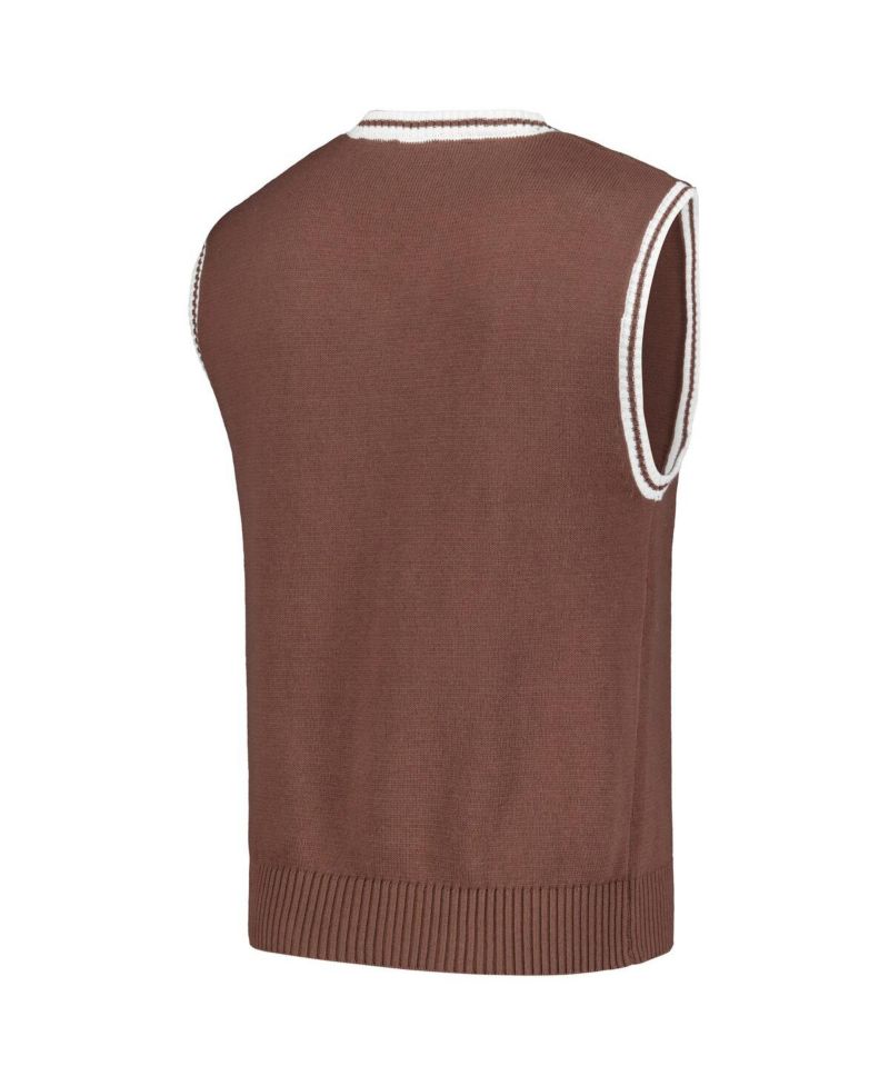 Men's Brown San Francisco Giants Knit V-Neck Pullover Sweater Vest
