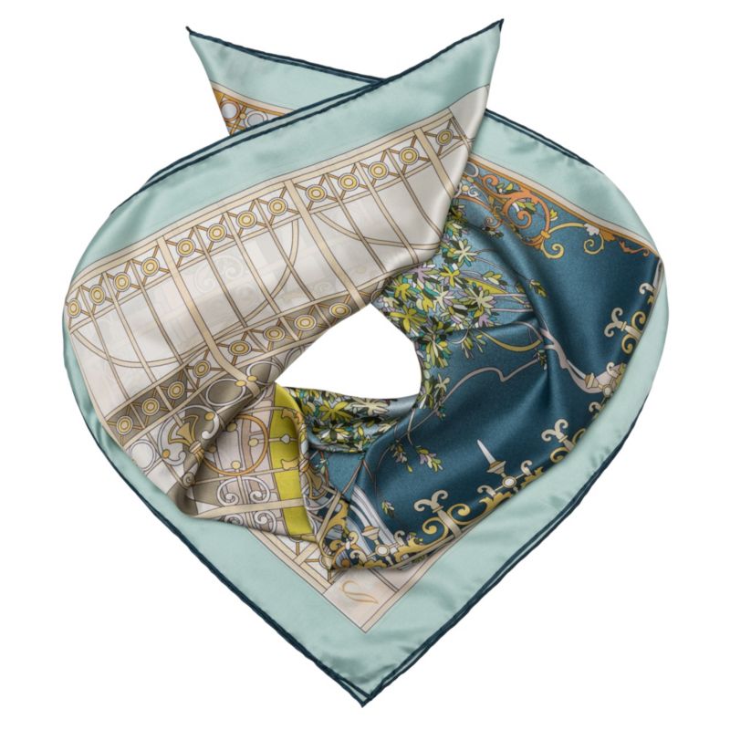 Garden of Dreams - Hand Rolled Silk Foulard for Women