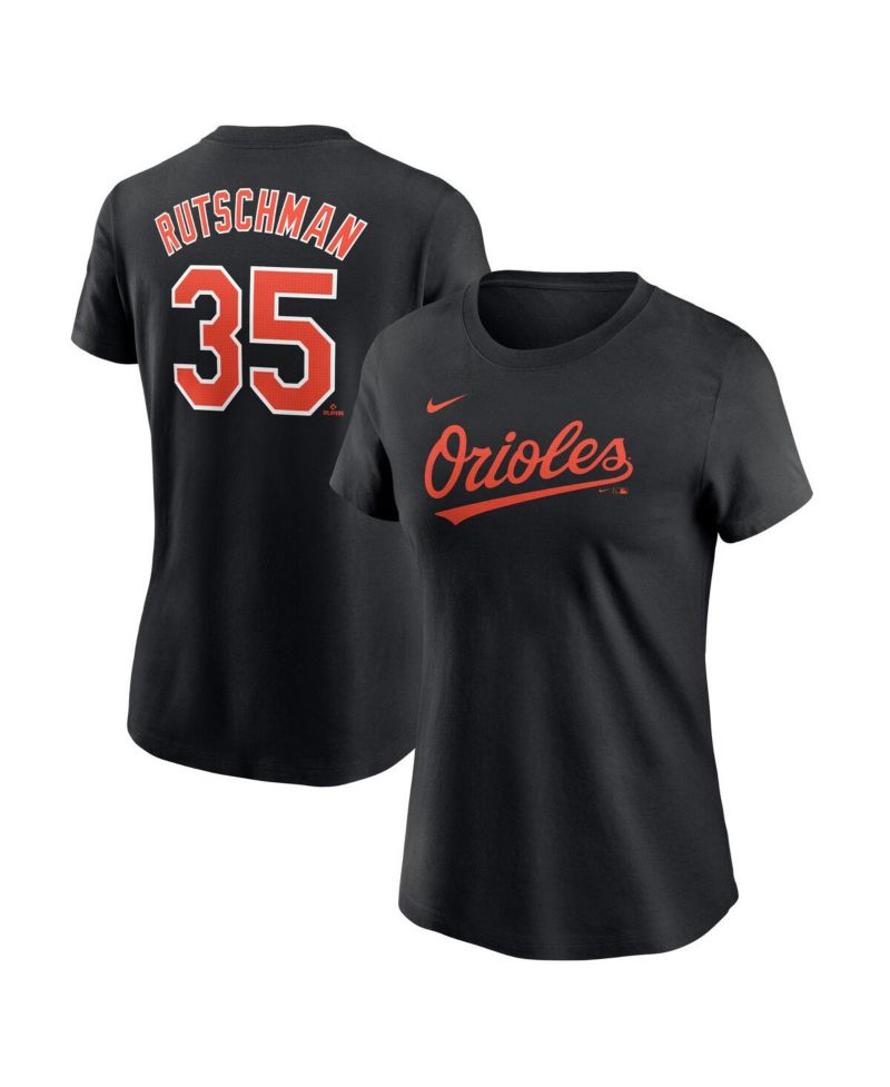 Women's Adley Rutschman Black Baltimore Orioles Fuse Name & Number Top