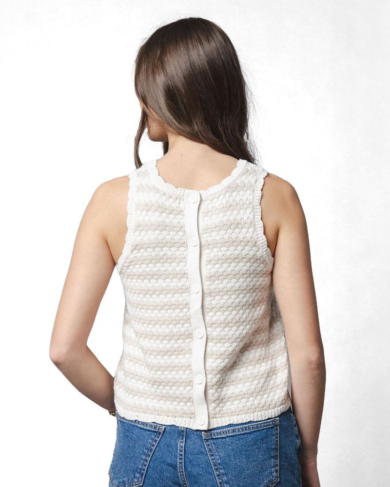 Women's Organic Button Back Sweater Tank
