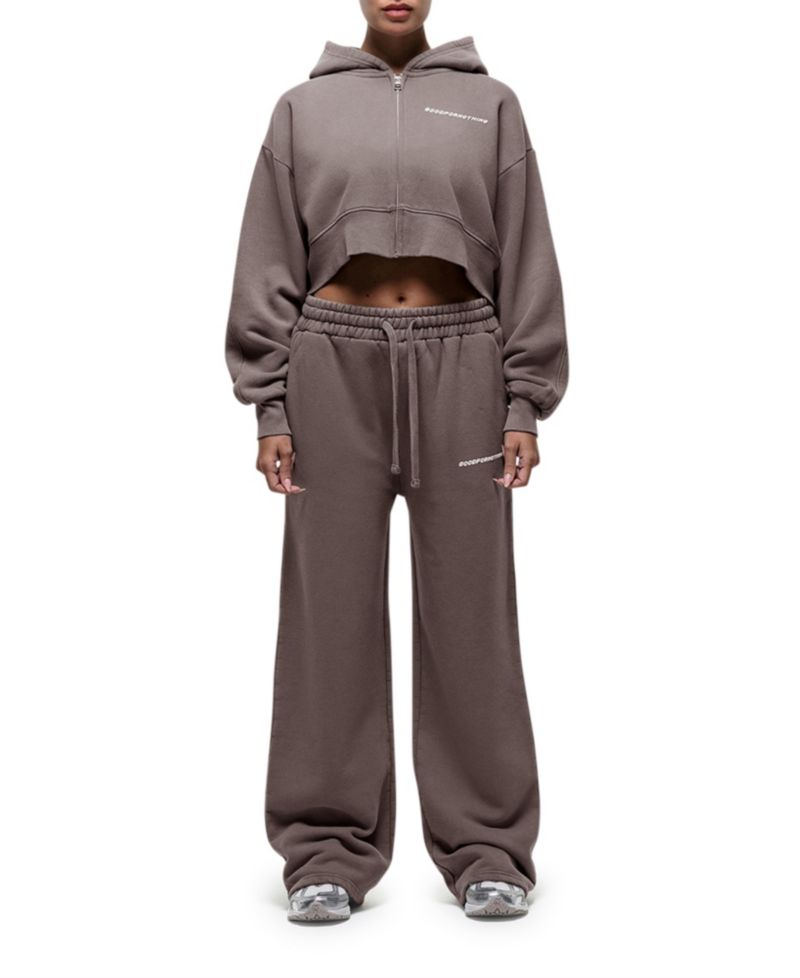 Women's Vintage Crop Zip Hoodie