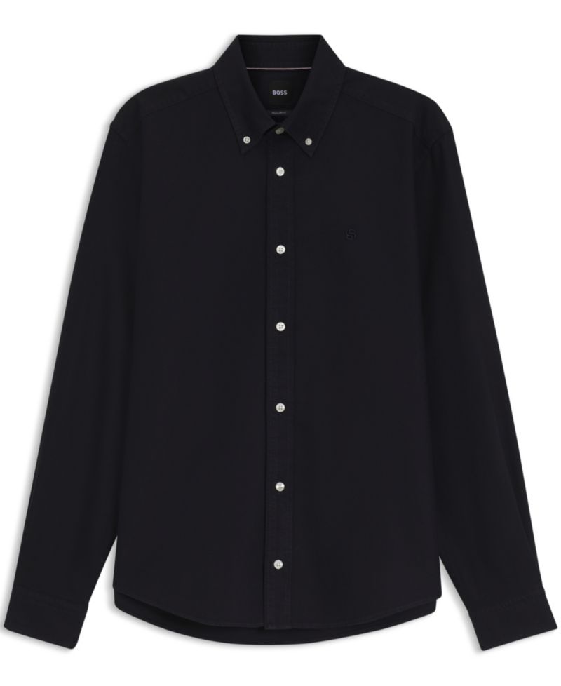 BOSS by Hugo Boss Men's H-LIAM Oxford Regular-Fit Button-Down Dress Shirt